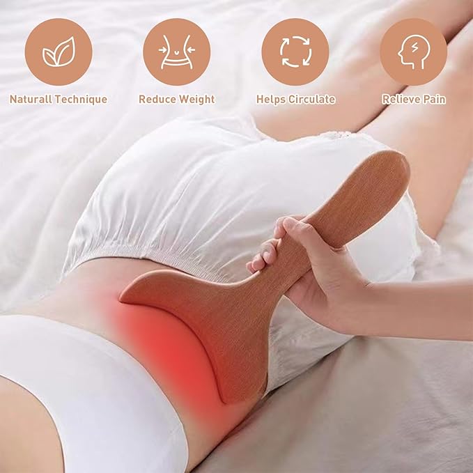 Wood Therapy Massage Tools 4-in-1 Lymphatic Drainage Massage Maderoterapia Kit Wooden Massager Body Sculpting Tools for Muscle Pain Relief, Anti-Cellulite Body Shaping