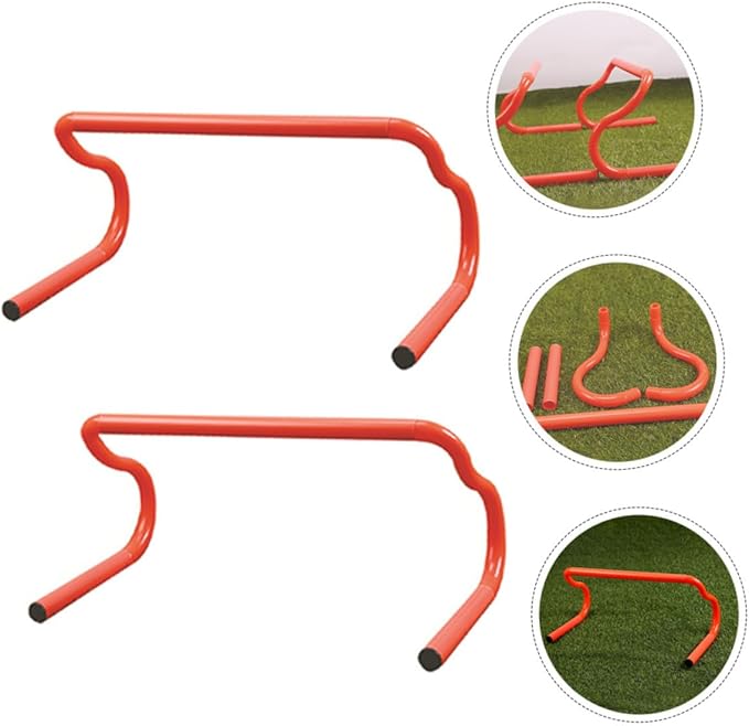 3pcs Adjustable PVC Agility Hurdles Set Portable Speed Training Equipment for Soccer Basketball Football Versatile Running Practice and Dog Fitness Drills