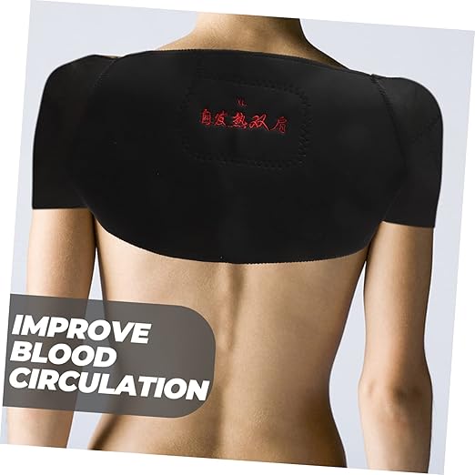 IMIKEYA Self-Heating Shoulder Guards with Dual Thermoelectric Effect Magnetic Support Belt for Shoulder Pain Relief and Muscle Relaxation