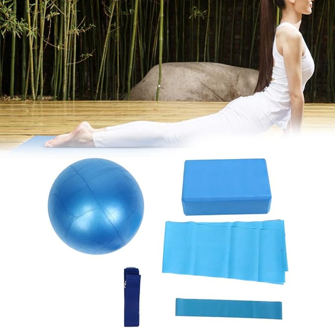 Yoga Beginners Kit Yoga Fitness Set Yoga Blocks Yoga Strap Belt Yoga Ball Towel Yoga Sets Yoga Accessories Kit for Beginners Yoga Starter for Home Workout Gym Women