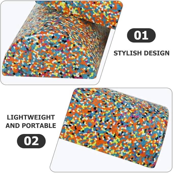 Mipcase Half Foam Roller for Physical Therapy : Soft EPP Foam Exercise Roller for Yoga Pilates Stretching Balance Training, 11.79X5.89X2.95in (Colorful)