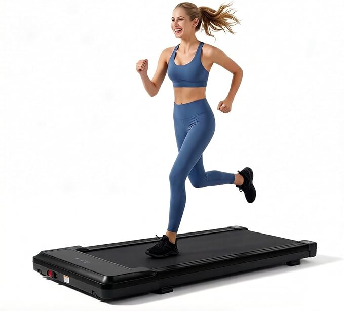 NEWBULIG Walking Pad Under Desk Treadmill, Portable Compact Electric Walking Treadmill with Remote Control for Home Office, Quiet Fitness Machine