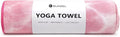 Eunzel Yoga Towel,Hot Yoga Mat Towel with Grip Dots Sweat Absorbent Non-Slip for Hot Yoga, Pilates and Workout 24" x72", Red & White
