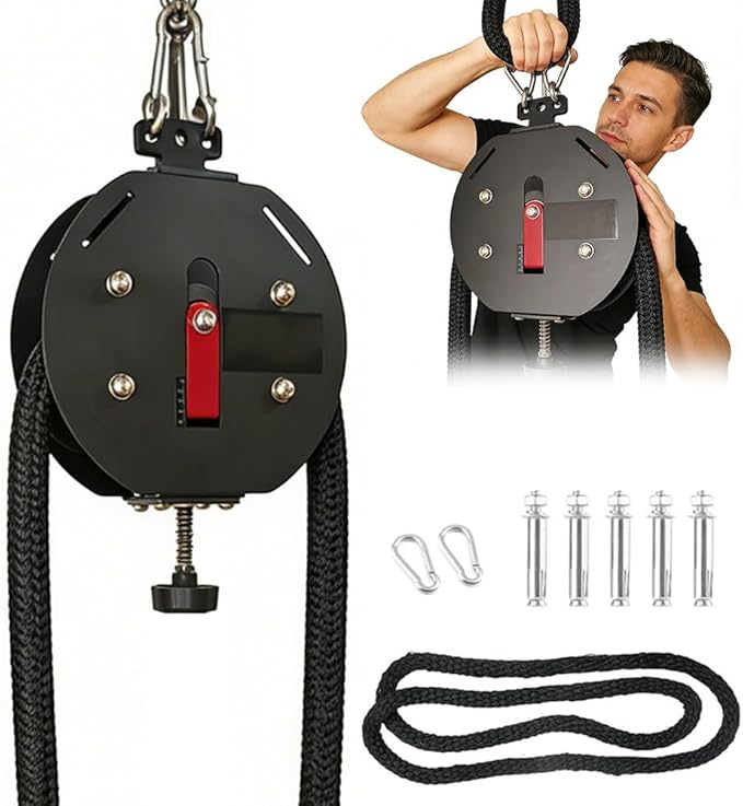 Endless Rope Trainer, Heavy Duty Suspension Pulley Cable System, Adjustable Home Gym Machine for Back, Arm Development and Functional Training