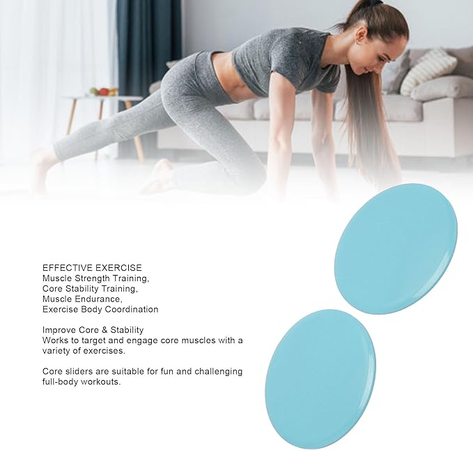 Core Sliders, 2pcs ABS Foam Core Sliders Gliding Discs for Home Workout for Cores Strength Training Fitness Exercise Equipment