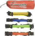 Champion Sports Sectioned Agility Ladder Set, Red/Yellow/Blue/Green, 6.5" x 16" Wide