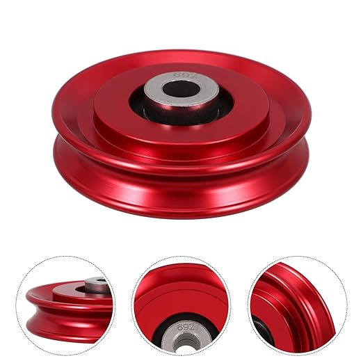 Aluminum Alloy Fitness Pulley for Home Gym Equipment Weight Lifting and Strength Training Cable Attachments with Bearings for Smooth Operation