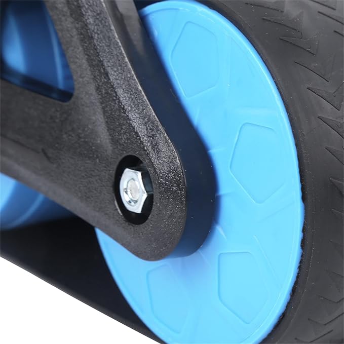 Springback Wheels Roller Abdominal Exerciser Blue Mute Fitness Equipment for Home Gym Core Strength Training Ab Roller Wheel with Knee Pad Accessories