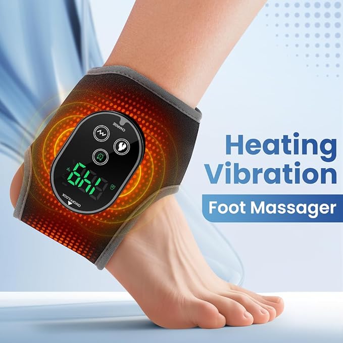 Foot Massager for Pain Relief, Ankle Massager with Heat, Ankle Heating Pad Heated Wrap Brace for Pain Foot Renew, Foot Warmer Gift