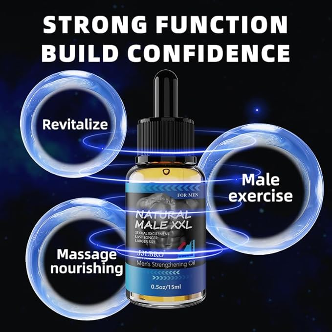 Natural Male Enhancement Oil, Body Gel for Private Part, Men's Re-Vitalize Enlargement Cream, Enhance Size and Performance – Get Bigger Thicker and Stronger (Male XXL)