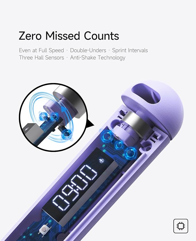 Smart Jump Rope | Accurate Calorie Tracking & 4 Training Modes | Adjustable Steel Wire Rope | Built-in High-Speed Bearings | Type-C Charging | Ideal for Fat Burning, Speed Training & Home Workouts