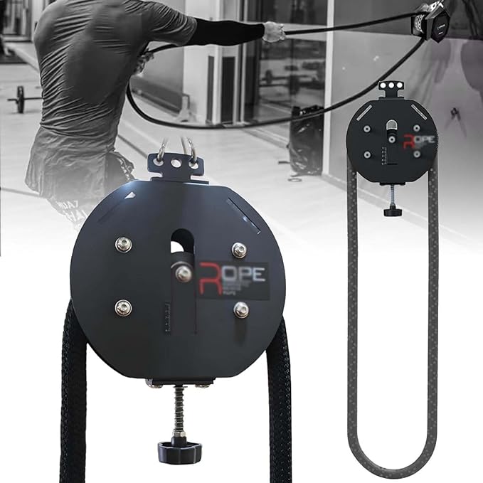 Adjustable Resistance Trainer, Endless Rope Pulley System, Creates A Continuous Loop For Interval With Up To 30 Kg (66 Lbs) Resistance. For Full-body Workouts，Coordination Drills.