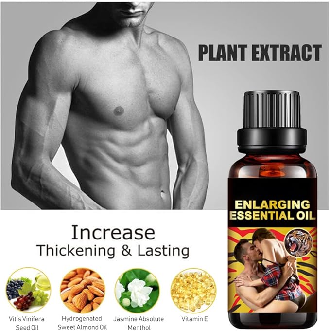 Men Massage Oil for Sex -Sexual Enhancement Erection Cream Penisgrowth Oil Longer Thicker Penis Energy Massage Essential Oil Men Energy for Care Delay Performance Boost Strength (Jasmine)