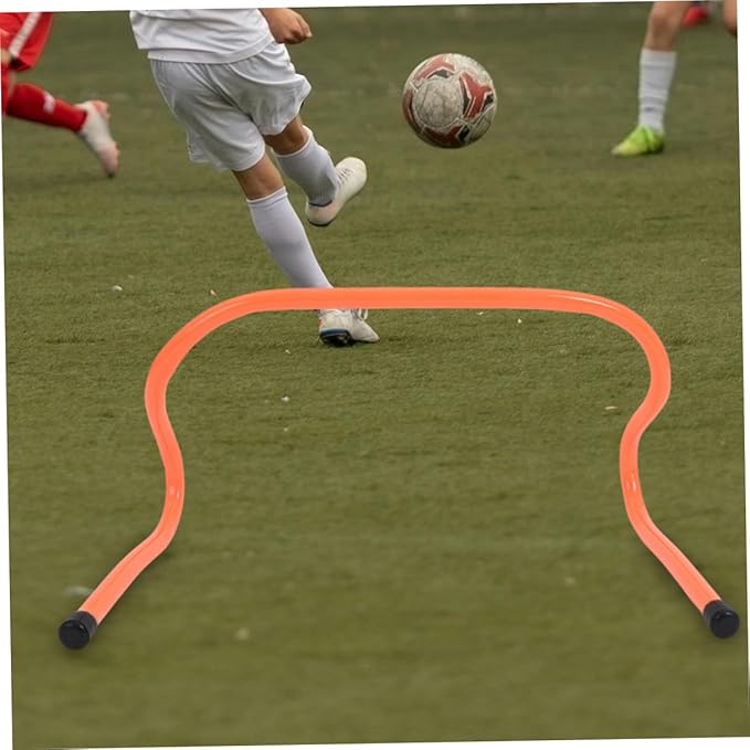 DECHOUS 4Pcs Agility Speed Hurdles with Stable Base Plastic Sports Training Equipment for Football Soccer Outdoor Running Field Coordination and Quickness Practice