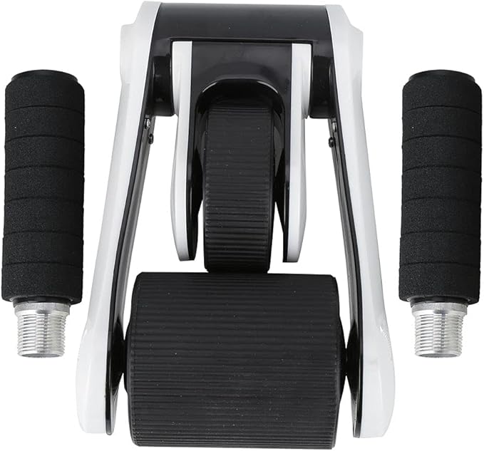2 Wheels Ab Roller Wheel, Abdominal Muscle Exerciser, Dual - Wheel Core Trainer with Knee Pad for Home Gym, Stable Aluminum Alloy Frame, Foldable Design for Full - Body