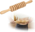 Muscle Roller Wood Cellulite Massage Roller Deep Tissue Massager Wood Therapy Massage Tools Fascia Blaster for Lymphatic Drainage, Muscle Relief(9-Wheel)