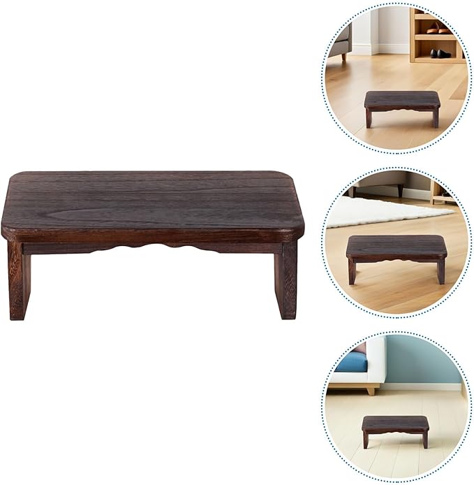 Milisten Meditation Bench Wooden Prayer Stool Solid Wood Kneeling Bench for Meditation and Worship Non-Folding Footrest Suitable for Zen Practice and Church Use