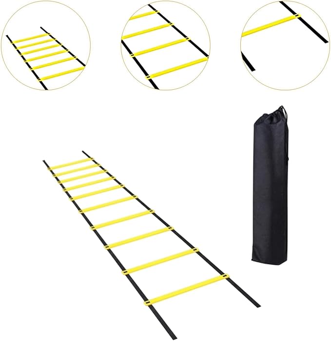 Football Agility Ladder Speed Ladder Rugby Portable Foot Exercise Multifunction Improves Coordination Folding Instant Set up