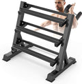 Dripex 3 Tier Heavy Duty Dumbbell Rack Home Gym Weight Rack Dumbbell Storage Stand Holder, Latest Model(Rack Only)