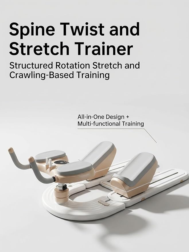Spine Twist and Stretch Trainer Ab Machine Back Stretcher Core Workout Lower Back Training Full Body Stretch Crawling Exercise Fitness Twist Workout Waist Leg Training Machine