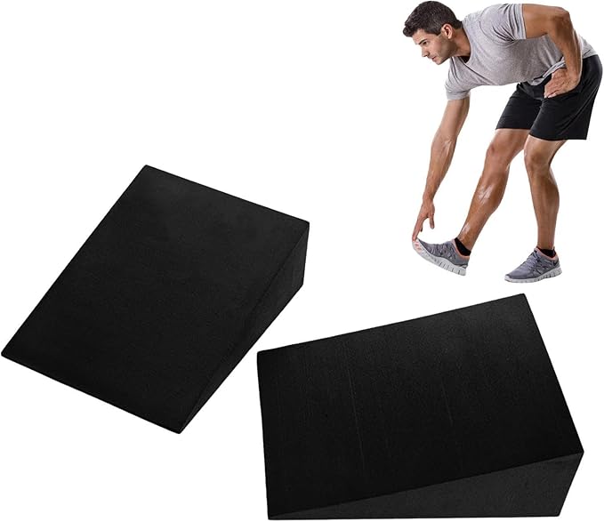 Squat Wedge Blocks, 1 Pair Yoga Foam Wedges for Home Gym, Non-slip Calf Stretcher Slant Board Incline Board for Squats, Calf Stretching, Weightlifting, Exercise, Yoga, Pilates