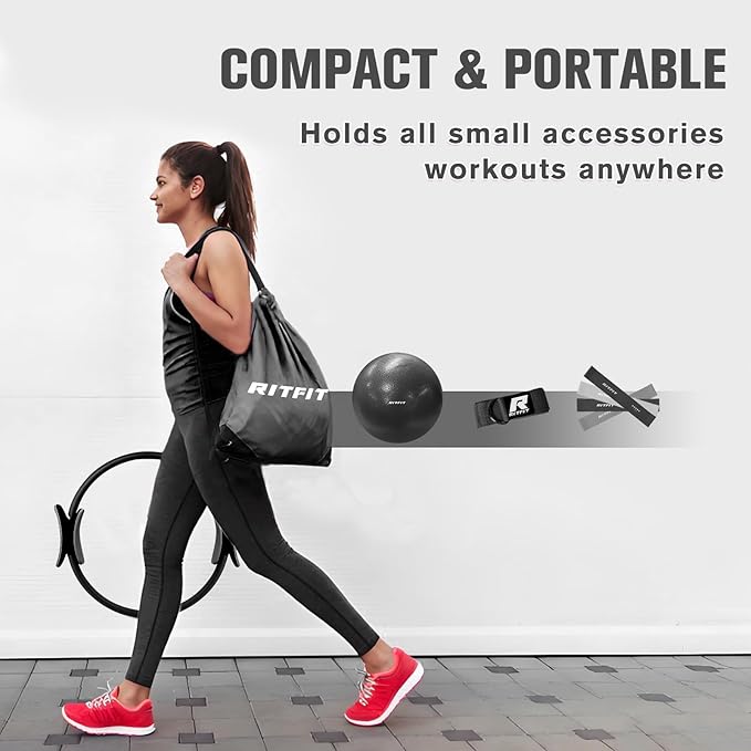 RitFit Pilates Ring Circle - 14 Inch Magic Fitness Circle for Toning Inner & Outer Thighs, Bonus Workout Guide Included