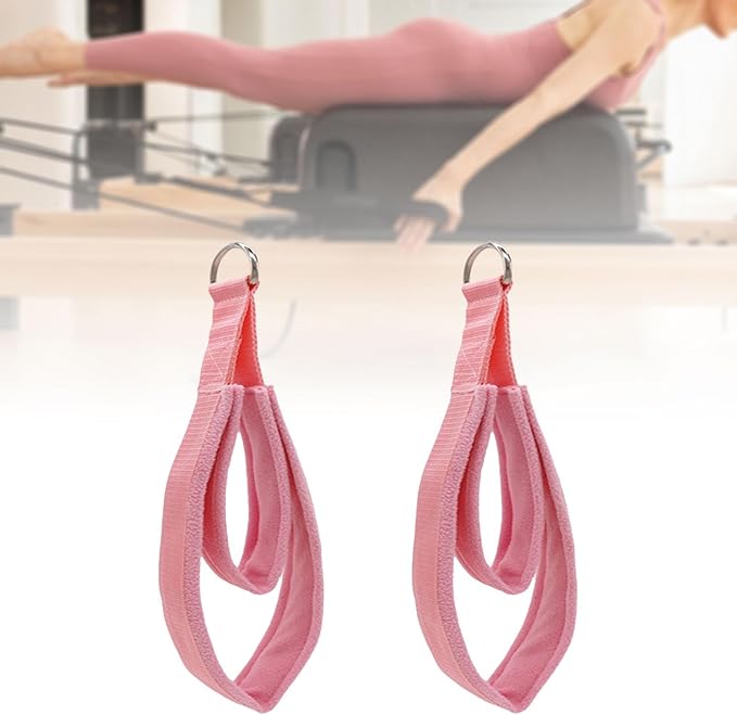 2X Pilates Straps Double Loop Straps for Reformer D Rings Fitness Flexibility Exercise Gymnastics Equipment