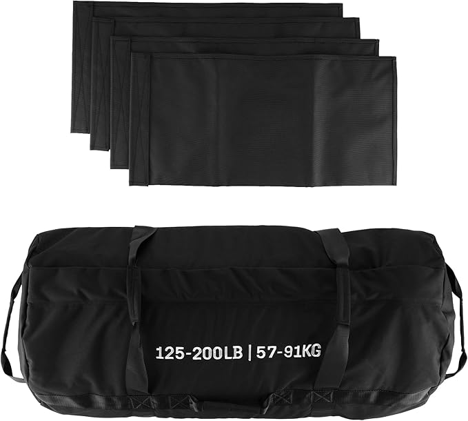 Sandbags for Workout,Adjustable Sand Bags for Fitness,Yoga, Strength Training and Full-Body Workouts,Black