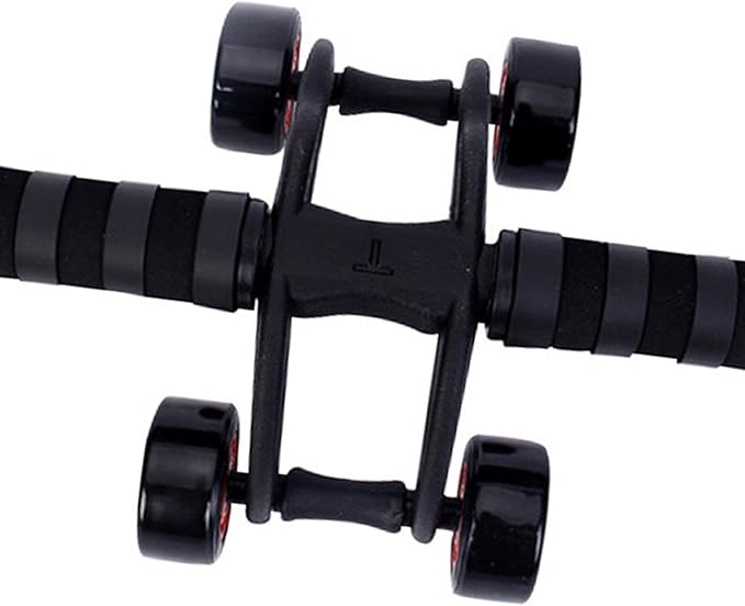 4 Wheel Abdominal Roller Core Strengthening Trainer, Ab Exercise Wheel Equipment with Ergonomic Foam Handles, Ab Machine for Men Women Home Gym Workout