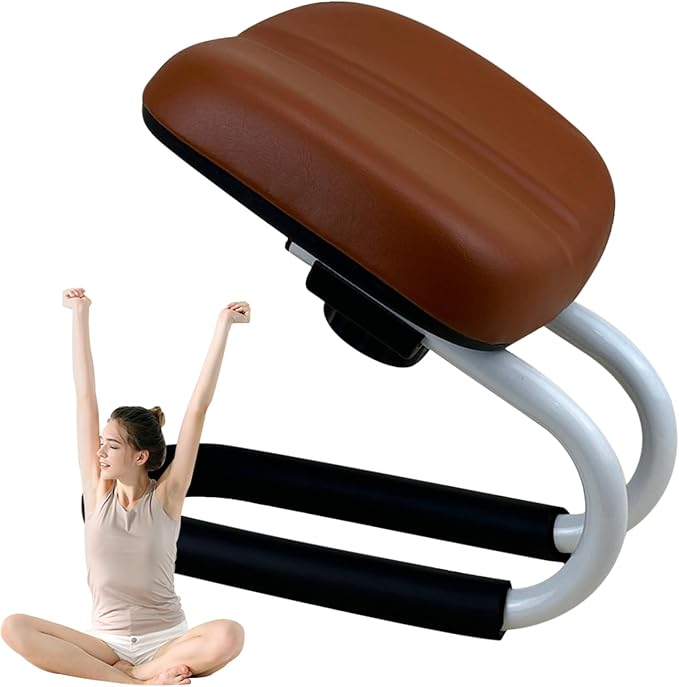 Yoga Bench Chair, Meditation Seat, Adjustable Metal Kneeling Stool, Portable Chair with Sponge Cushion, Adjustable Height Kneelers with Non Slip Leg