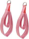 2X Pilates Straps for Reformer Comfortable Grip Pilates Double Loop Straps D Rings Straps for Home Gym Workout Improve Flexibility, Pink