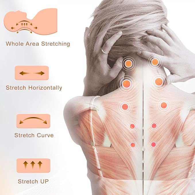 Trapezius Trigger Point Massager,Neck Massager for Muscle Relaxation,Helps with Pain Relief,Suboccipital Release Tool for Neck,Back,and Shoulders (Orange)