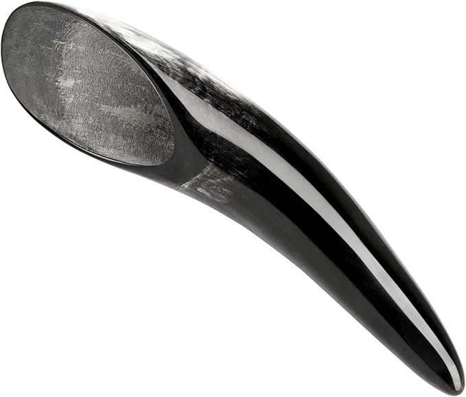 ideayard Body Guasha Scraping Lymphatic - 7.87inch Natural Handcrafted Ox Horn Massage Tool, Back & Legs,Used for Body Sculpting, Muscle Scraping, and Relaxing