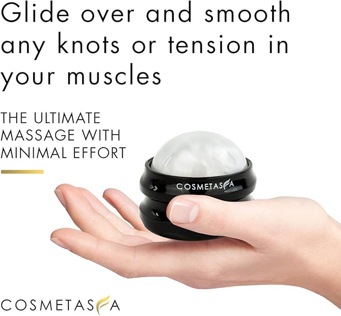 Cosmetasa Massage Roller Ball- Soothes Back, Shoulder, and Foot. Self, Relaxing, Massage Therapy Tool for Sore, Tired Muscles