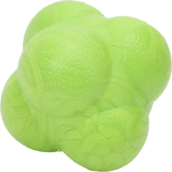Reaction Ball Durable Exercise Training Fitness Sports for HandEye Coordination, 3pcs Hex Bounce Agililty Softball Volleyball Hockey Soccer TPR Training Ball