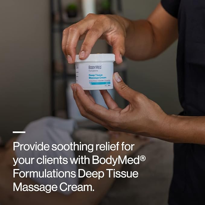 BodyMed Formulations Deep Tissue Massage Cream, 1 gal. – Fragrance-Free, All-Natural Cream for Massage Therapy – Leaping Bunny Certified – with Arnica Extract & Jojoba – Non-Staining, & Paraben Free