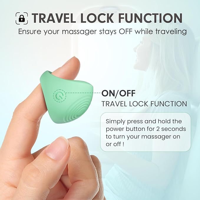 Mini Massager, Waterproof Rechargeable Portable Body Massage Ball, Multifunctional Finger Massager, Green
