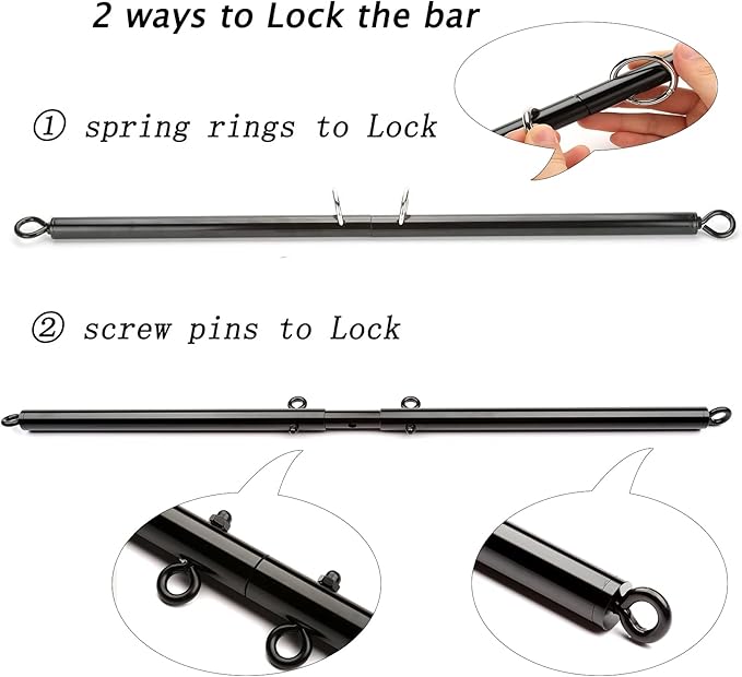 Sovyime 2pcs Silver Portable Restore Spreader Bar, Exercise Guide Pilates Sports Aid Training Fitness Gear, Home Yoga Gym Kit