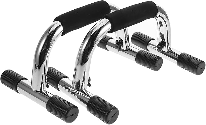 Toyvian Push up Bars Handles Steel 2pcs Pushup Stand for Upper Body Strength Training Home Workout Equipment for Men Women