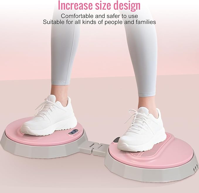 Waist Twister Machine, Foldable Portable Exercise Twist Board for Women Men, Noiseless Ab Twister for Home Gym Equipment, 618 lbs Capacity | Track Reps