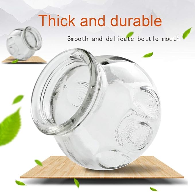 Cupping Therapy Sets,14 Cups Thick Chinese Acupoint Glass Cupping Therapy Set for Professionals,for Massage Back and Relieve Fatigue