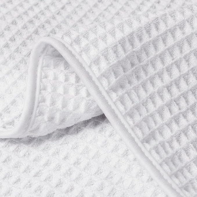HOMEXCEL 4 Pack Premium Waffle Gym Towels, Ultra Soft Cooling Towels Highly Absorbent and Quick Dry Towel for Gym, Shower, Hotel, Spa and Kitchen, 15 x 25 Inch