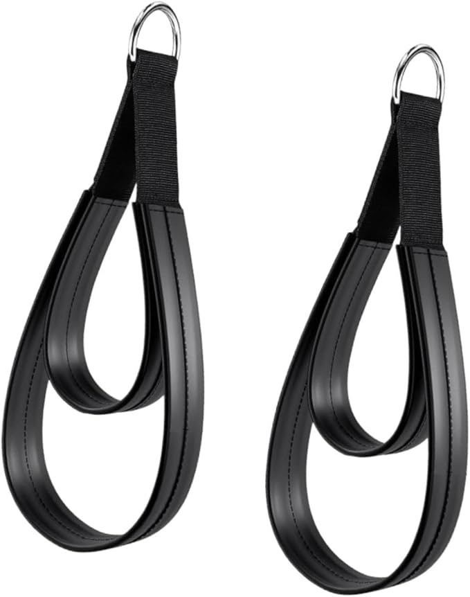 2Pcs Pilates Double Loop Straps for Reformer Comfortable Grip D Rings Strap Handle for Improve Flexibility Strength Dexterity