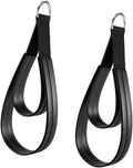 2Pcs Pilates Double Loop Straps for Reformer,Nonslip Comfortable Grip for Ankle Arms Improve Flexibility Strength Dexterity, Silver Rings