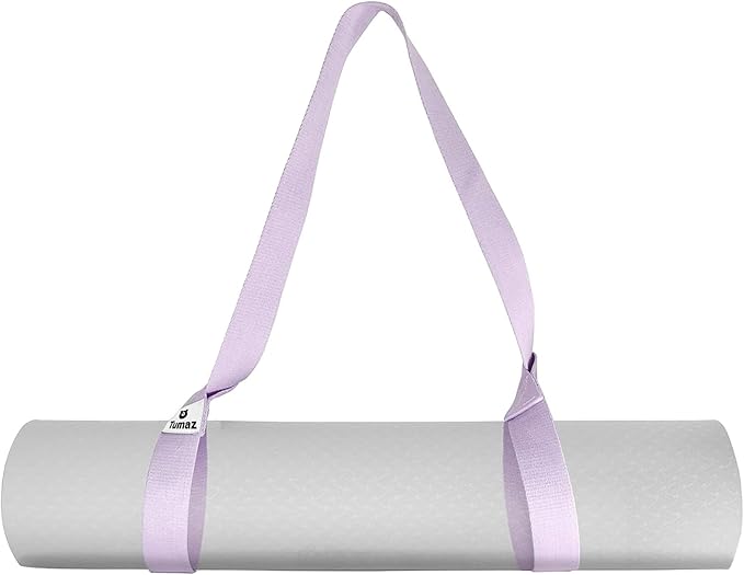 Tumaz Yoga Mat Strap [MAT NOT Included] (2 Sizes) with Extra Thick & Comfy Delicate Texture, Adjustable Yoga Mat Carrier