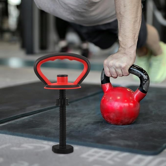 Adjustable Kettlebell Handle Kit Anti-Slip Grip Attachment Converter for Dumbbells Home Gym Training Accessories 12.59X7.48X4.72In