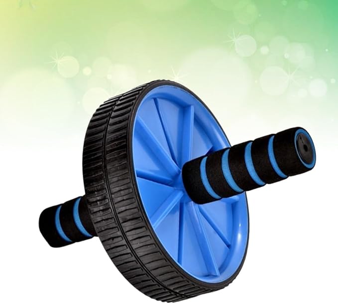 GALPADA Double Wheel Ab Roller Exercise Wheel Fitness Device with Silent Design Blue Abdominal Trainer for Home Workout Core Strengthening and Abdominal Training