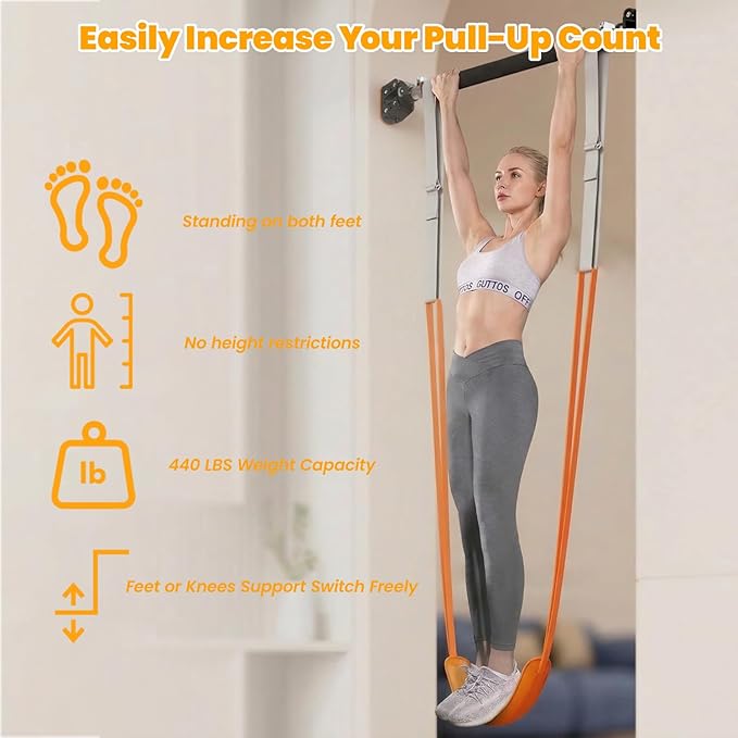 Foldable Pull Up Bar Free Standing Multi-function Power Tower Dip Bar with Assistance Bands Home Gym Strength Training Equipment