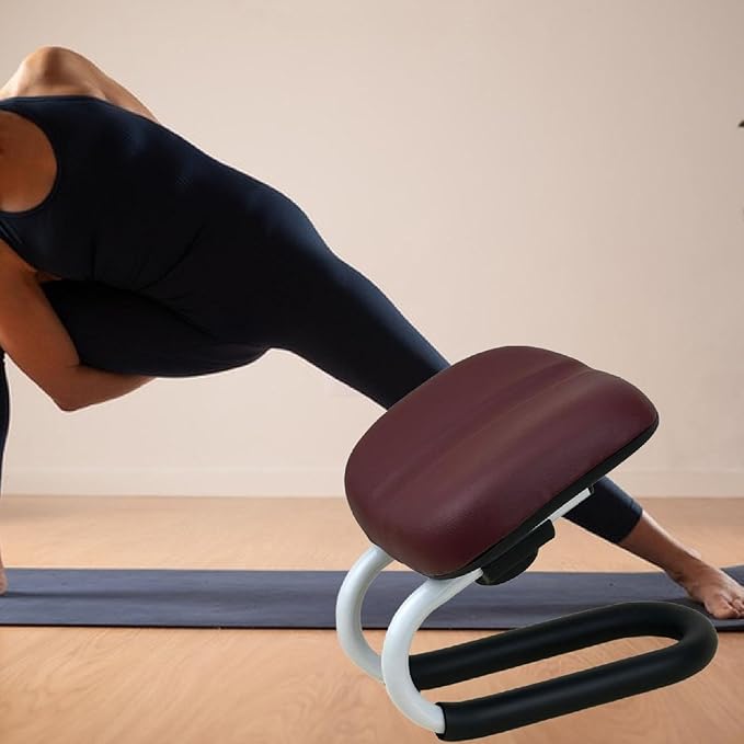 Meditation Bench Kneeling Stool Adjustable Height for Pilates