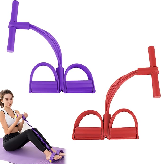 Fashion Puller Exercise, 8 Tube Pedal Resistance Device Detachable and Adjustable Pedal Resistance Device, Stretching Workout Fitness Bands for Arm Weights Exercise Equipment